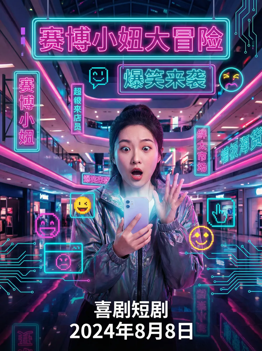 see you 搞笑喜剧短剧 - 赛博小妞大冒险海报